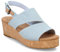 TOMS Claudine Sandale cale Femme, Denim Délavé Bleu Pastel, 38.5 EU
