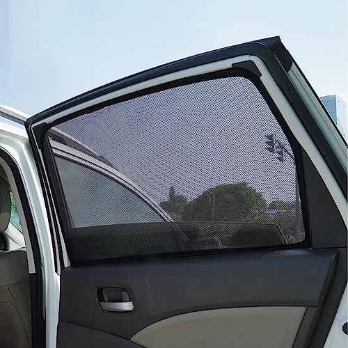 Auto Sonnenschutz Seitenscheiben für Jaguar F‑PACE SUV 2015-2019 2020 2021 2022 2023, Magnetisch Sonnenschutz Vorhang Wärmeisoliert Atmungsaktiv, Schützt Mitfahrer Und Kinder,2PCS Rear Side