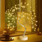 Hbaushun 20 Tabletop Bonsai Tree Light, 108 LED Fairy Light Spirit Tree, Battery/USB Operated, Touch Sensor Switches, DIY Artificial Tree Lamp for Bedroom Desktop Christmas Room Decor (Warm White)