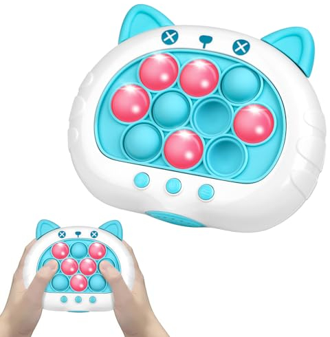 Fidget Spielzeug für Kinder Erwachsene,elektronische Spiel Licht-up Sensorische Quick Push Spiel Puzzle Geburtstagsgeschenke für Alter 8 9-12-18 Jahre alte Mädchen Jungen (Catt)