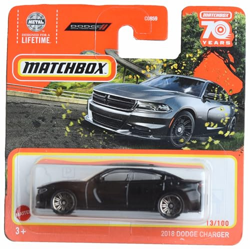 Matchbox 2018 Dodge Charger, Schwarz [Kurze Karte] 13/100