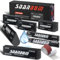 Sdanbom Sanding Block Kit 7PC with TearBlock and Sandpaper - Wet or Dry Auto Body Sanding Blocks for Woodworking Automotive Car Bodywork, Light, Flexible, Hard, Black