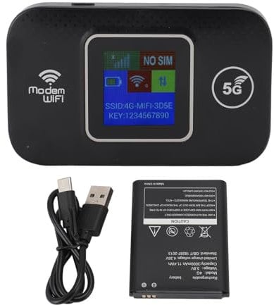 Dpofirs 4G LTE Mobiler WLAN-Router mit SIM-Kartensteckplatz für Unterwegs, 300 Mbit/s Entsperrter Tragbarer WLAN-Router, Hotspot-Gerät für Unterwegs, Mobiler Hotspot, WLAN-Hotspot, Bis