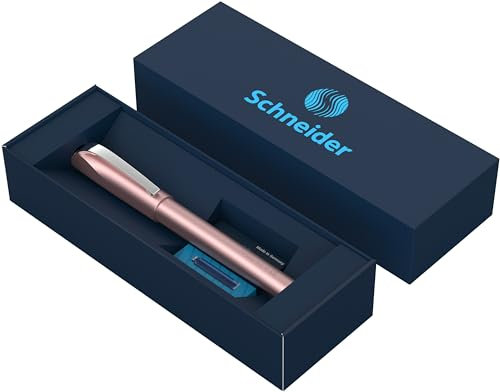 Schneider Ceod Shiny Tintenroller Geschenkset im Kartonetui (inkl. Standard Tintenpatronen, für Rechts- und Linkshänder) powder pink