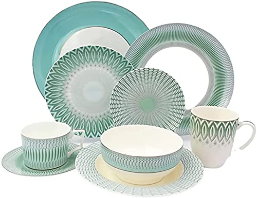 Juegos combinados de porcelana estilo palacio Juego de vajilla de gres Juegos de tazones y platos de porcelana Servicio para 4 juegos combinados de vajilla