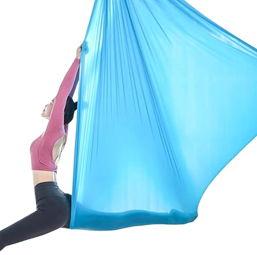 Aerial Silks – Aerial Yoga-Tragetuch, Aerial Yoga-Hängematte, Yoga-Hängematte, Schaukeltuch, hängendes Yoga-Handtuch | Schaukeltuch zum Aufhängen, Yoga-Handtuch, 5 m Trapezschaukel für Erwachsene und