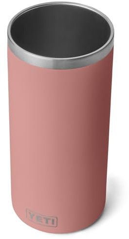 YETI Rambler Wine and Champagne Chiller, Stainless Steel Insulated, Sandstone Pink