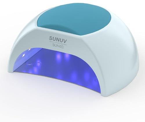 SUNUV UV LED Nail Lamp, UV Light for Gel Nails Professional Nail Dryer Manicure and Pedicure Nail Art Tools for Home Blue