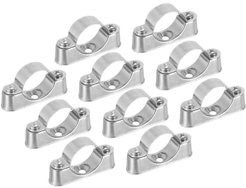 Sarini 10 Supporti per Tubi con Diametro Esterno di 25 mm, Montaggio a Parete, Montaggio a soffitto, Cinghie rigide per Tubi/Tubi Metallici