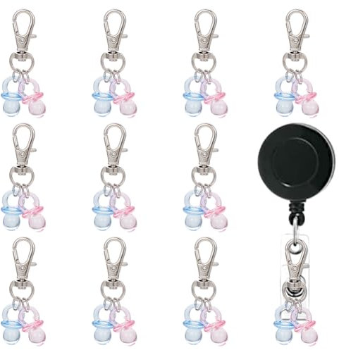 DELORIGIN 10 Stück Badge Reel Charm for Nurse Postpartum Abzeichenhalter Süßer Nippel Abzeichenhalter Für Wehen Und Entbindung Krankenschwester Arzt Zubehör Für Ausweis Namensschild Ausweishalter