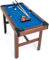 HOMASIS Mini Billardtisch, Billiard Tisch mit 2 Queues 2 Kreiden 16 Bällen Dreieck & Bürste, Tischbillard für Bar & Party, Pool-Billardtische Billard-Spiel für Kinder & Erwachsene, 122x61x76cm (Blau)