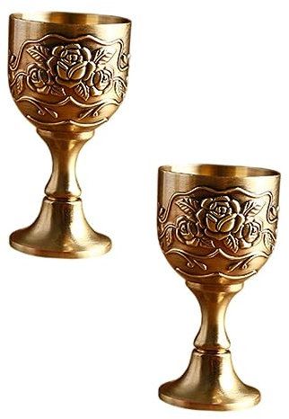 IMIKEYA 2piezas Copas De Vino Antiguo Europeo Multifuncionales para Casa y Fiesta
