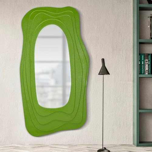 Dmora Spiegel Tiete 90x165h cm Grün Struktur aus Glas