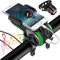 Power Bank Luce per bici con set di altoparlanti wireless impermeabili, 6 funzioni con campanello per bicicletta, supporto per telefono, altoparlante, scheda TF e luce lampeggiante Adatto pe