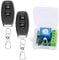 WIYETY Interruttore radiocomandato da 12 V, relè radio, interruttore radio da 433 mhz con 2 trasmettitori, senza potenziali contatti relè controller per porte a rullo, luci del motore, porta del