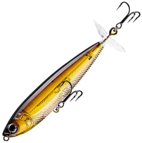 YOPI Kunstköder mit drehbarem Propeller für Salzwasser, Wobbler Popper, 10,5 cm, 12,5 g, Oberflächenköder zum Forellenangeln (CC140-02)