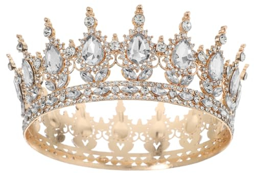 TOVINANNA Tiara Krone Für Frauen Vintage Strass Braut Haarschmuck Mit Leichtem Design Geeignet Für Hochzeit Verlobung Abschlussball Fotos Und Besondere Anlässe