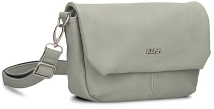 Zwei Damen Handtasche Mademoiselle.M M40 kleine Umhängetasche 1 Liter Crossbody-Bag mit Magnetklappe & Reißverschluss klassisch-elegante Abendtasche in Trapezform