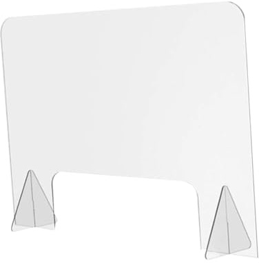 Parliky Placa De Aislamiento Acrílico Transparente 40x40 Cm Antisalpicaduras para Oficina y Comedor Protección Práctica