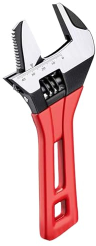 Plumbing Wrench – Adjustable Large Opening Pipe Tool - Wide Jaw Black Oxide Wrench| Heavy Duty Adjustables Spanner | Universal Metal Wrenchs for Bathroom Sink, Faucet, Water Pipe Repair