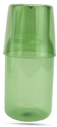 NUOBESTY Carafe Verre pour Table de Nuit Délicate et Multi-usage Résistante Chaleur pour Thé Café Lait Design Élégant pour Chambre