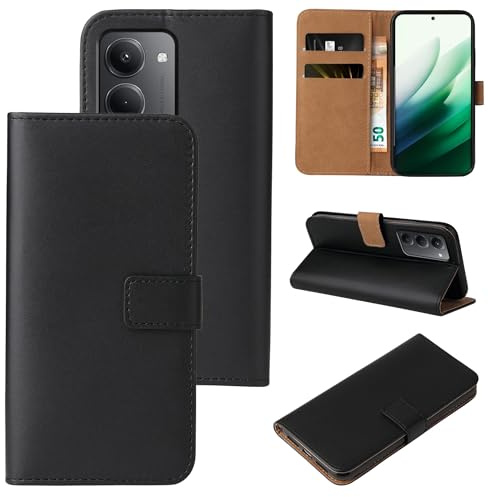 LBH Handyhülle für Xiaomi Redmi 15/15 5G mit Karten- und Geldfach Smartphone Hülle mit Standfunktion Flip Case Wallet Schutzhülle Magnetverschluss Schwarz