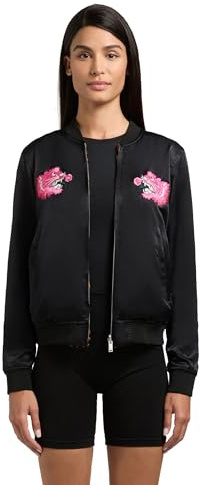 khujo Damen kurze Wendejacke im Bomberjacken-Style mit Leo-Print Ruby XS-XXL