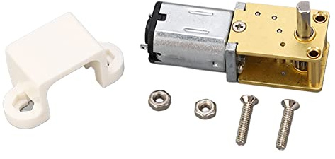 Oumefar Motoriduttore a Vite Senza Fine Durevole e Potente Mini Riduzione a Basso Rumore 1 Albero per Robot Ed Elettrodomestici Intelligenti Lega di Zinco 3 V Confezione da 1 (30RMP)