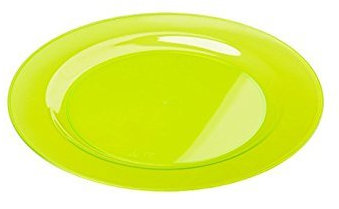 MOZAIK - 6 platos plásticos, 23cm. Verde lima