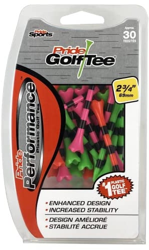 Pride Golf Tee Golf Spikes Pride Performance Golftee, gestreift, Citrus-Mix, 6,4 cm, 30 Stück Tees, 2.75 (30er Pack)