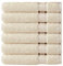 Cotton Craft – Ultra weiche Handtücher 41 x 71 cm Elfenbeinfarben 100 % reine ringgesponnene Baumwolle luxuriöser Viskose-Rand ideal für den täglichen Gebrauch pflegeleicht in der Maschine waschen