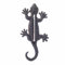 Thermomètre mural de lézard 21 cm, thermomètres de conception vintage, gecko en fonte, couleur oxydée, ornements de décoration de paroi extérieure
