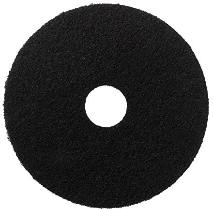 Scotch-Brite Floor Pad, Black, 381 mm | pack of 5 | for stripping | reusable pad, washable, resists clogging and loading