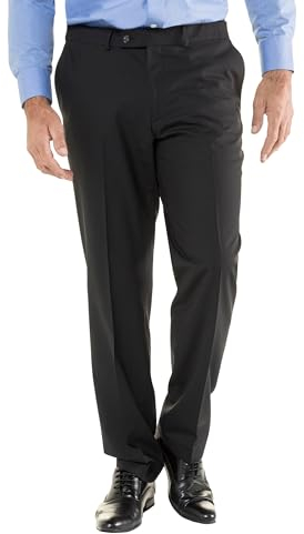 JP 1880 Hommes Grandes tailles L-8XL Pantalon de costume coupe droite ZEUS noir 62 705516 10-62