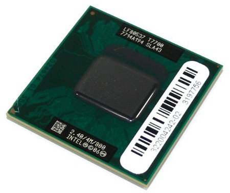 Intel Core T7700 2,4 GHz 4 MB L2 Prozessor (Intel Core 2 Duo, 2,4 GHz, 479, Notebook, 65 nm, T7700)