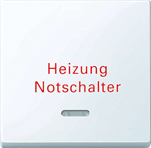 Merten 435125 Wippe m. Kontrollfenster u. Aufdruck Heizungsnotschalter, aktivws. glänz,Sys. M