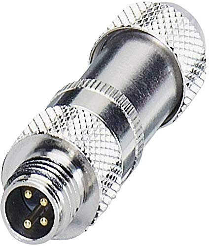Phoenix 1506914 M8 Silver wire connector - Wire Connectors (M8, Silver, Nickel, IP67, 4 A, IEC 61076-2-104)