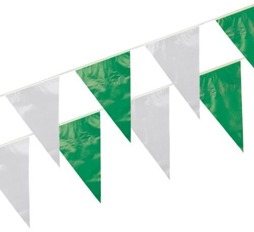 Wimpelkette, Folie 10 m grün/weiss wetterfest