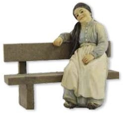 Großmutter sitzend, für 9cm Figruen, 2tlg. Set