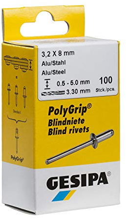 Gesipa Blindniete Mini-Pack 50 Stück (Kupfer/Bronze 4x12, Nietschaft-ø 4 mm, Scherkraft 1500 N, Zugkraft 2200 N, Flachrundkopf) 1433664