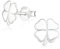 Laimons Damen-Ohrstecker Kleeblatt glanz Sterling Silber 925