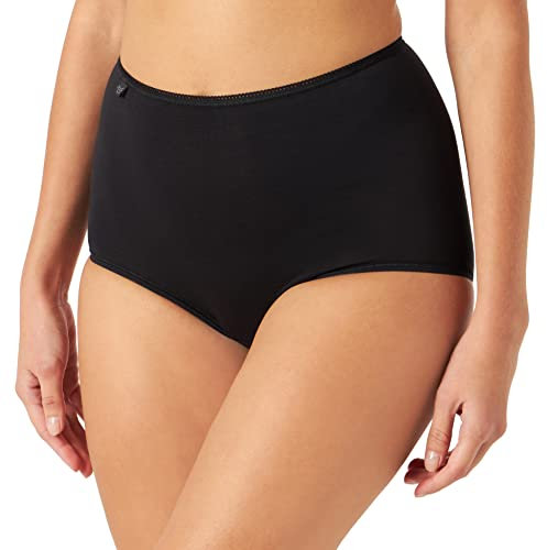 sloggi Women 24/7 Cotton Maxi C3P Slip, Black, 26