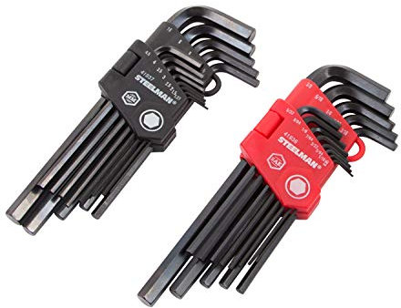 STEELMAN 41935 vajilla de brazo largo Juego de llaves Allen, pulgadas/métricas (SAE/mm)