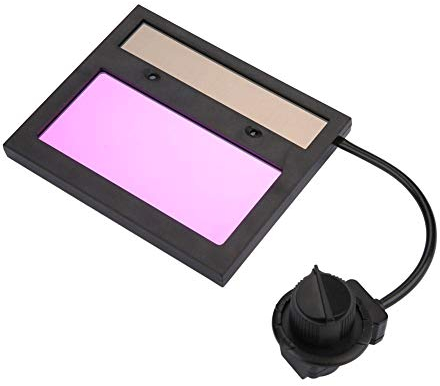 Schweißhelm Ersatz Objektiv, Automatischer Solar Verdunkelung Schweißhelm Objektiv Brille Face Shield Automation Filter mit LCD Display, Schwarz,110 × 90 × 9 mm
