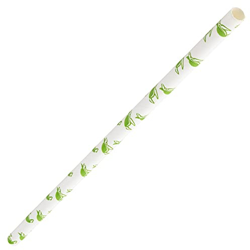 Utopia Turtle Paper Straws 8inch - Case of 6000 - Eco-Friendly Paper Straws, Paper Drinking Straws