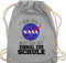 Shirtracer Turnbeutel Rucksack - Schulanfang & Einschulung Geschenk - Vor der Nasa muss ich erst einmal zur Schule schwarz - Unisize - Hellgrau einschulung-schulanfang schulanfänger weltraum