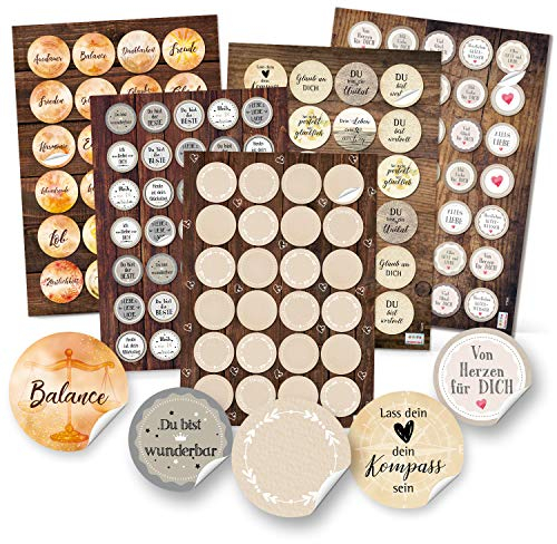 Logbuch-Verlag Aufkleber-Set Geschenke Liebe Sprüche Statements Blanko Aufkleber Sprücheaufkleber Text positiv Geschenkaufkleber