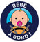 Color pop Bébé à Bord électrostatique - en PVC - Diamètre : 15 cm (Imprimé bébé au Volant)