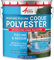 Peinture Piscine Coque Polyester - Peinture hydrofuge/imperméabilisante piscine et bassin - 20 kg (jusqu'à 65m² en 2 couches) Bleu Ciel - RAL 5015 - ARCANE INDUSTRIES