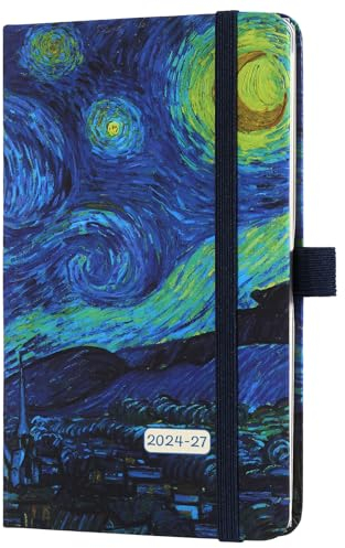 Taschenkalender 2025-2028 – 3-Jahres-Monatsplaner 2025-2028 von Juli 2025 – Jun. 2028 (36 Monate), 9,7 x 16 cm, Stifthalter, Innentasche und 61 Notizseiten